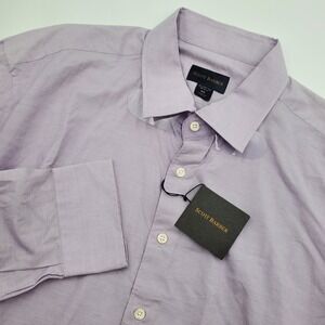 Scott Barber Men's Lilac Luxe Woven Cotton Silk Dress Shirt XXL Style 70201